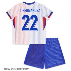 Francia Theo Hernandez #22 Seconda Maglia Bambino Europei 2024 Manica Corta (+ Pantaloni corti)